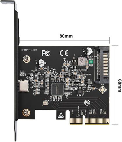 PCIe 3.0 x4 to USB-C Expansion Card – USB 3.2 Gen2x2 20Gbps Adapter with ASM3242 Chipset, High-Speed USB-C Port for Desktop & Server, Compatible with Windows/Linux in Saudi Arabia