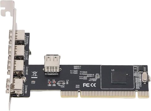 CUIFATI Internal USB 2.0 PCI ADAPTER HUB Controller ، 480 MBPS عالية السرعة متعددة الأجهزة PCIE إلى بطاقة تمديد USB 2.0 لسطح المكتب in Kuwait