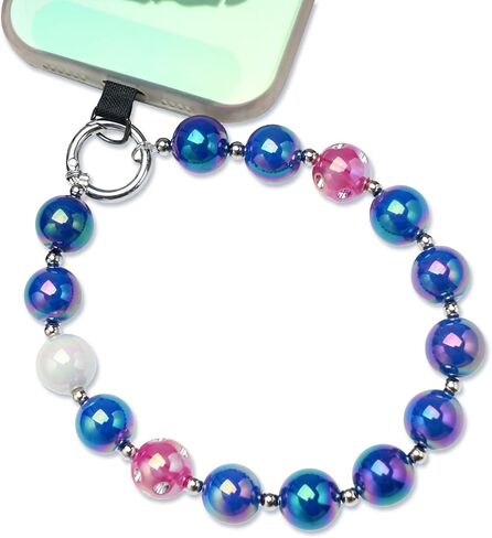 Cute Beaded Phone Wrist Strap for Women - Anti-Theft Hands-Free Lanyard with Jewelry Beads, Multi-Use Charm Bracelet for Phone Case/Camera/Purse/Keys in Saudi Arabia