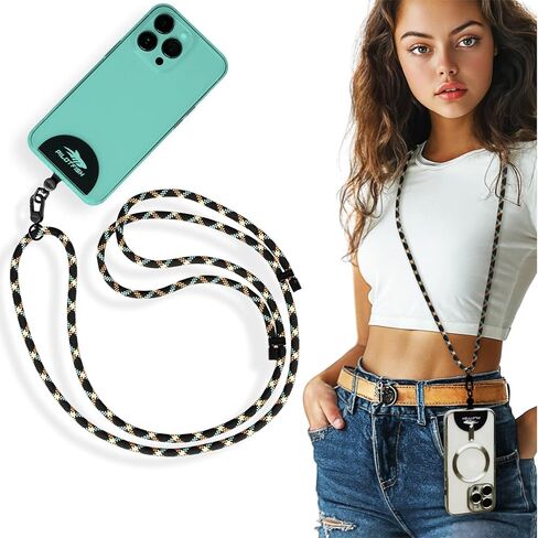 Pilotfish Team Phone Lanyard Strap – Universal Neck & Crossbody Cell Phone Holder, Anti‑Drop, Adjustable for iPhone & Android in Saudi Arabia