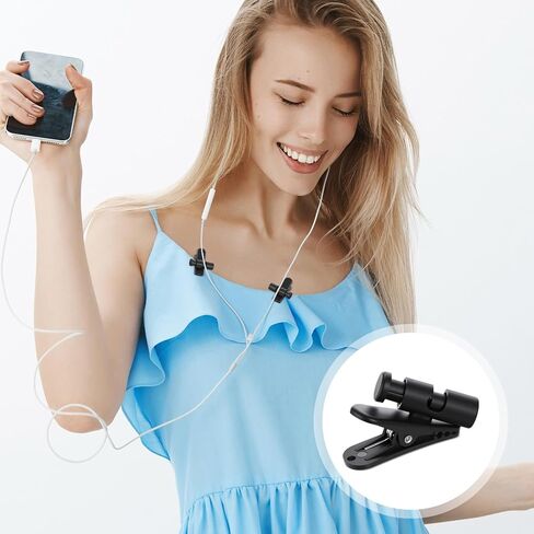 5 مساءً كابل سماعات الرأس ، مشبك سلك ميكروب سماعات ميكروفية سوداء ملحقات سلك أذن ملحقات قميص مقاطع سماعات رأس سلك من 2-4 ملم الأسلحة ذي طوق قميص الملابس in Kuwait