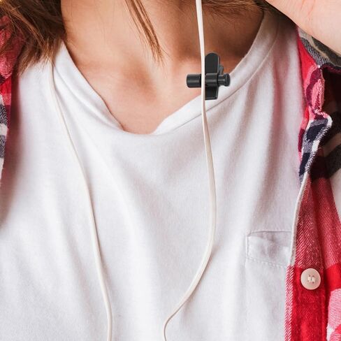 5 مساءً كابل سماعات الرأس ، مشبك سلك ميكروب سماعات ميكروفية سوداء ملحقات سلك أذن ملحقات قميص مقاطع سماعات رأس سلك من 2-4 ملم الأسلحة ذي طوق قميص الملابس in Kuwait