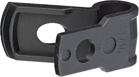 Secure 3/16 Inch Premium R Type UV Black Nylon Screw Mount Cable Clamp for Wire Management - 100 Pack in Kuwait