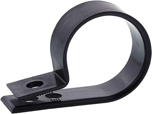 Secure 3/16 Inch Premium R Type UV Black Nylon Screw Mount Cable Clamp for Wire Management - 100 Pack in Kuwait