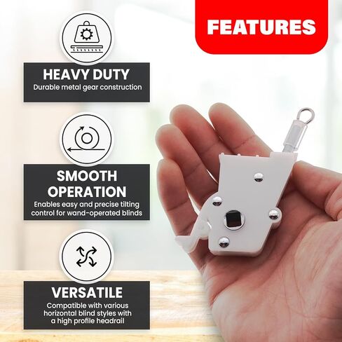 Amazing Drapery Hardware 4 PCS Wand Tilt Control Horizontal Blind Parts Wand Tilter Large, High Profile in Saudi Arabia