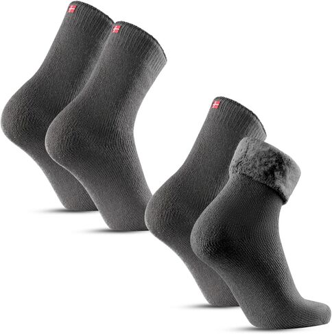 DANISH ENDURANCE Thermal Heat Socks for Men & Women With Thick Inner Fleece, 2 Pack, Heat Holders, Insulated, Warm, Soft in Saudi Arabia