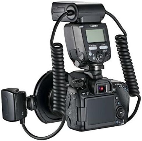 يونغنو YN24EX S ماكرو فلاش سبيدلايت، GN18 TTL مع 2 رأس فلاش 7 حلقات محول، لكاميرات سوني a6600 a6500 a6400 a7R4 a7R3 a7S3 a7S3 in Saudi Arabia