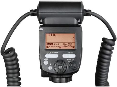 يونغنو YN24EX S ماكرو فلاش سبيدلايت، GN18 TTL مع 2 رأس فلاش 7 حلقات محول، لكاميرات سوني a6600 a6500 a6400 a7R4 a7R3 a7S3 a7S3 in Saudi Arabia