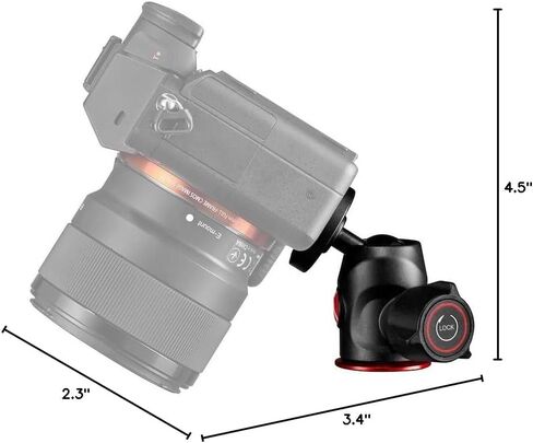 Manfrotto 492 Centre Ball Head, for Camera Tripods, Ball Head in Lightweight and Strong Aluminium, Camera Stabilizer, Photography Accessories, Simple and Intuitive in Saudi Arabia