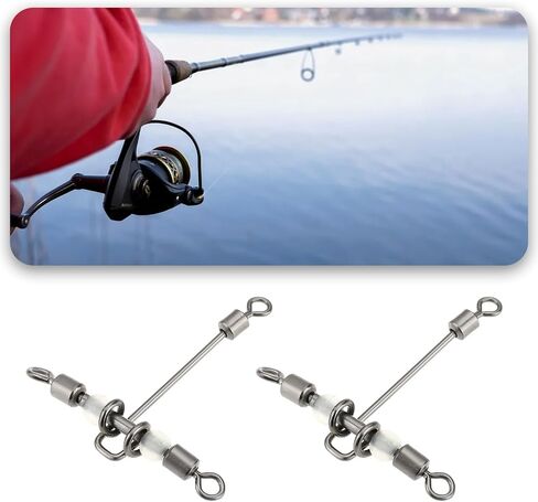20pcs Heavy Duty 3 Way Fishing Swivels Luminous Triple T-Barrel Cross Line Swivels with Pear Beads for Saltwater Freshwater Tackle in Saudi Arabia