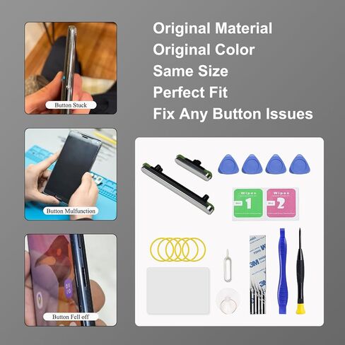 Power On Off Volume Button Key Replacement for Pixel 7 Repair Part, with Toolkit (Snow) in Saudi Arabia