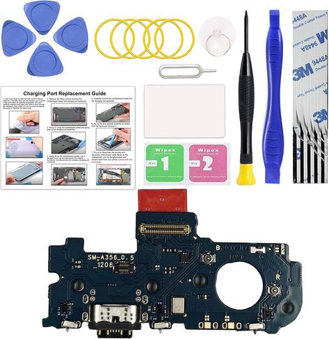 Charging Port Replacement Kit Compatible with Galaxy A35 5G US Version, Dock Board USB-C Connector Only for A35 5G SM-A356U, SM-A356U1, with Instruction Manual, Toolkit in Saudi Arabia
