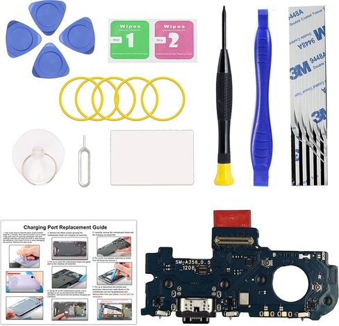 Charging Port Replacement Kit Compatible with Galaxy A35 5G US Version, Dock Board USB-C Connector Only for A35 5G SM-A356U, SM-A356U1, with Instruction Manual, Toolkit in Saudi Arabia
