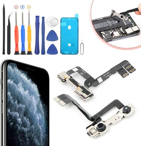 YWLRONG for iPhone 11 Pro Max Front Camera Replacement for iPhone 11 Pro Max Facing Lens Module Flex Cable Camera with Flex Cables Accessories Repair Parts with Tools in Saudi Arabia