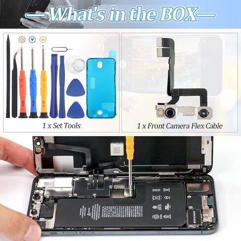 YWLRONG for iPhone 11 Pro Max Front Camera Replacement for iPhone 11 Pro Max Facing Lens Module Flex Cable Camera with Flex Cables Accessories Repair Parts with Tools in Saudi Arabia