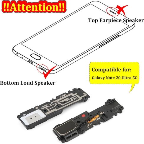 YWLRONG for Samsung Galaxy Note 20 Ultra 5G Loud Speaker Replacement for Samsung Note 20 Ultra Loudspeaker SM-N986U Ringer Speaker Buzzer Assembly with Tools in Saudi Arabia