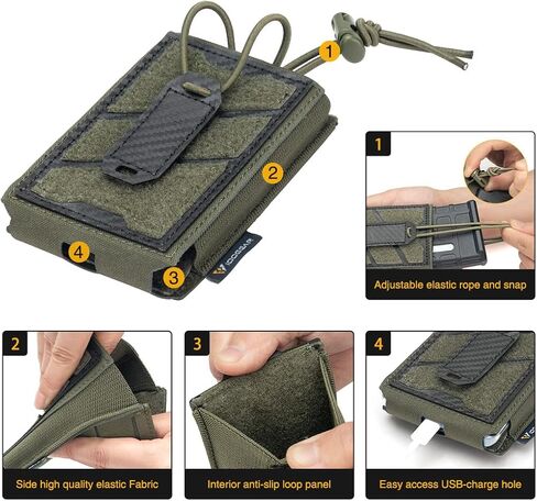 IDOGEAR CATICAL POUCH POUCH لـ 6.7 هواتف ، حزمة الخصر المتوافقة مع MOLLE ، 500D NYLON EDC الحافظة الخارجية تناسب iPhone/Samsung in Kuwait