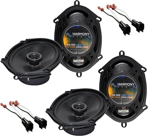 Harmony Audio Bundle Compatible with 2004-2008 Ford F-150 (2) HA-R68 5x7 6x8 New Factory Speaker Replacement Upgrade Package 225W Speakers with HA-725600 Speaker Replacement Harness in Saudi Arabia