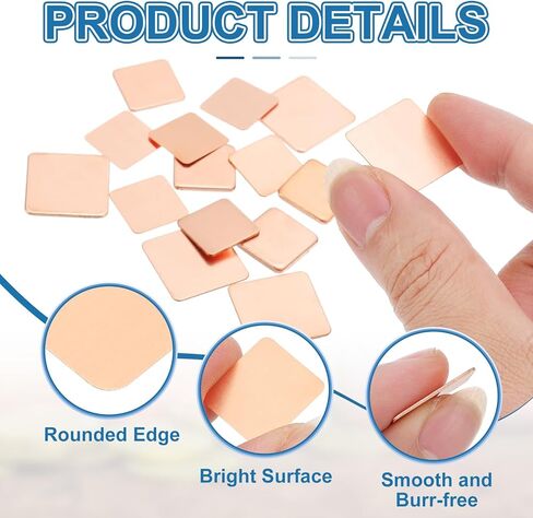 PATIKIL Copper Heatsink Pad Shims, 12 Pcs 15x15x0.5mm Copper Pad Shim IC Chipset GPU CPU Thermal Heatsink for Cooling Laptop Desktop Computer in Saudi Arabia