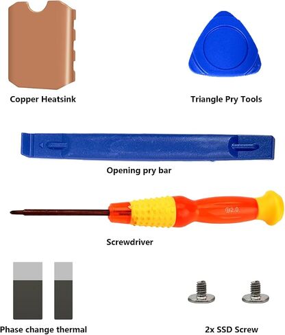 Copper Heathink ، M.2 SSD 2230 Kit ، تبديد حرارة سطح السفينة البخاري ، محلول تبريد تصميم الحافة ، متوافق مع SabrentRocket 2230 و ROG Ally in Kuwait