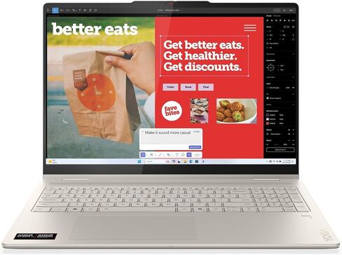 Lenovo 2025 الكمبيوتر المحمول | اليوغا 7 2 في 1 | 16 "1920x1200 Touch IPS | AMD -6 Core Ryzen AI 5 340 | 16GB LPDDR5 | 512GB SSD | Windows 11 Pro | Wi -Fi 7 - BT 5.4 - Backlit KB - FHD 1080p + IR Camera - Seashell in Saudi Arabia