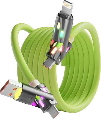 كابل لايتنينج، كابل شحن متعدد من النايلون المضفر 3 في 1 كابل USB متعدد عالمي سلك شحن سريع مع نوع C، ومنفذ USB صغير ومنفذ IP، متوافق مع معظم أجهزة iPhone وiPad (عبوتان) in Saudi Arabia