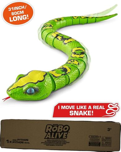 Robo Alive King Python by ZURU (Frustration Free Packaging) Battery-Powered Robotic Snake , Interactive Kids Toys, Giant Prank Snake Toy for Boys, 31 Inches in Saudi Arabia