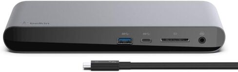 Belkin Thunderbolt 3 Dock Pro مع Cable Thunderbolt 3 2.6 قدم (Thunderbolt Dock لنظام التشغيل MacOs و Windows) مزدوج 4K @60Hz ، و 40 جيجابت في الثانية في الثانية ، و 85 واط شحن المنبع in Kuwait