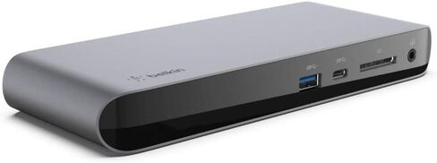 Belkin Thunderbolt 3 Dock Pro مع Cable Thunderbolt 3 2.6 قدم (Thunderbolt Dock لنظام التشغيل MacOs و Windows) مزدوج 4K @60Hz ، و 40 جيجابت في الثانية في الثانية ، و 85 واط شحن المنبع in Kuwait