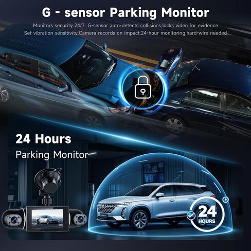 4 قناة DASH CAM الأمامية والخلفية داخل كاميرا اندفاعة 360 درجة للسيارات 4 قناة DASH CAM الأمامية والخلفية من الداخل ، 【2560*1440P】 IPS 4K/2K MINI DASHCAM ، WIFI GPS LIGHT VISION in Kuwait
