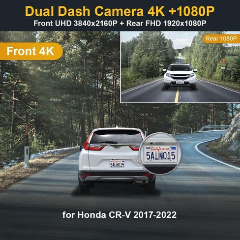 FITCAMX 4K DASH CAM مناسبة لـ Honda CR-V 2017-2022 LX EX Touring Ex-L Special Edition (GEN5) ، OEM Factory Look ، UHD 2160P VIDE in Saudi Arabia