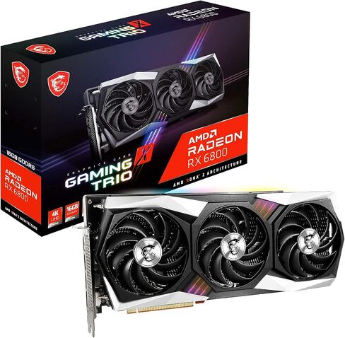 MSI Gaming Radeon RX 6800 16GB GDRR6 256-BIT HDMI/DP 2105 MHz RDNA 2 Architecture OC Graphics Card (RX 6800 Gaming X TRIO 16G) (READED) in Saudi Arabia
