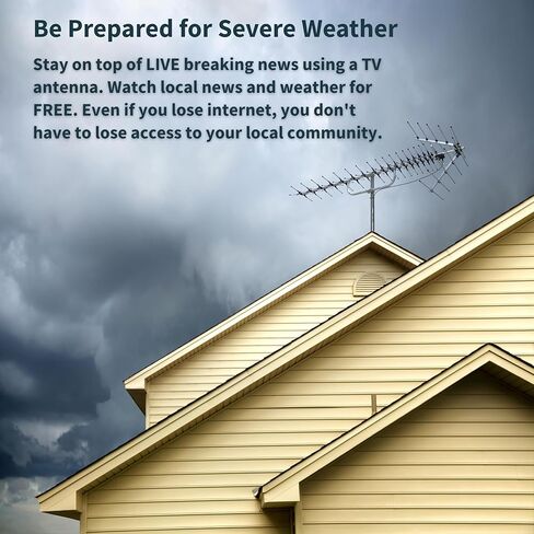 الهوائيات المباشرة Goliath Unidirectional طويلة المدى UHF Attic Attic Outdoor HDTV Hodtv ، 70+ Mile Range ، UHD 4K 8K ، NextGen TV-W/Mounting Hardware in Kuwait