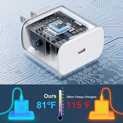 أنا هاتف 16 Pro Max Charger Charging Fast ، 45W USB C Block 2Pack مع استبدال كابل سلك طويل 10 قدمًا لـ iPhone 16/16 Pro/16 Pro Max/16 Plus 15/15 Pro Max/Pro in Kuwait