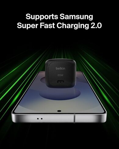 Belkin USB C Charger Block 65W ، كتلة شحن سريعة للغاية ، Type C Wall Charger - Apple iPhone 17 ، Air ، Pro ، Galaxy S25 ، Google Pixel 10 ، MacBook ، Airpods ، Chromebook ، Nintendo Switch 2 & More - Black in Saudi Arabia