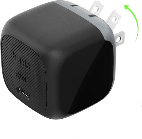 Belkin USB C Charger Block 65W ، كتلة شحن سريعة للغاية ، Type C Wall Charger - Apple iPhone 17 ، Air ، Pro ، Galaxy S25 ، Google Pixel 10 ، MacBook ، Airpods ، Chromebook ، Nintendo Switch 2 & More - Black in Saudi Arabia