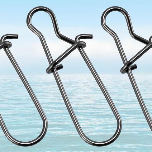 50 Pack Fishing Snaps Duo-Lock Snap Quick Change Fishing Clips Snap Swivels Stainless Steel Wires Quick Snaps Lures Snaps Crosslock Snaps in Saudi Arabia
