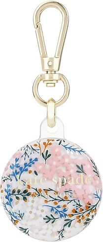 Kate Spade New York AirTag Holder with Gold Ring Clip - Protective Case for Apple AirTag - Multi Floral Rose/Pacific Green in Saudi Arabia