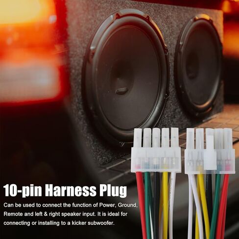 قابس تسخير 10 دبوس يناسب Kicker Bassstation Hideaway 11HS8 46HS10 11phd12 11ph12 HS8 PT10 PT250 11PT8 in Kuwait