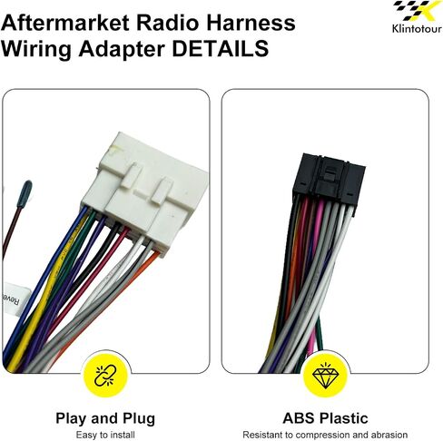 Aftermarket Radio Wiring Adapter Compatible with Nissan 2010-2017, 16Pin Android Car Stereo Harness with Antenna Adapter Reverse USB Port, Fits for Altima Rogue Murano Pathfinder Frontier Titan in Kuwait