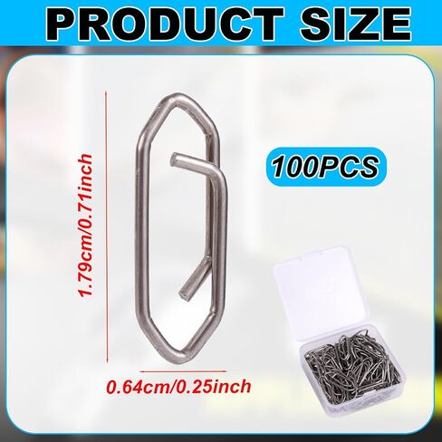 Boxob 100pcs مقاطع سرعة الصيد ، موصل الصيد من الفولاذ المقاوم للصدأ يدور اللعنة على اللقاح مقاطع طاقة معالجة دبوس للمياه العذبة بالمياه المالحة in Kuwait