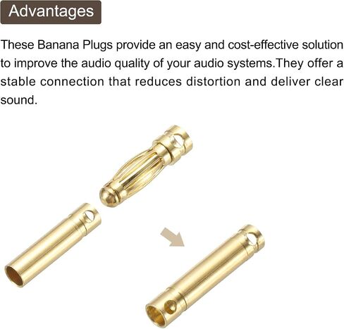 MECCANIXITY 5 Pairs Banana Plugs Connector 3mm Male Female Banana Plug for Speaker Wire RC Battery ESC Motor in Saudi Arabia