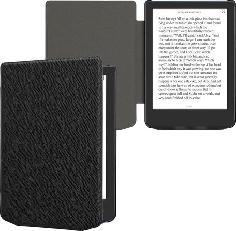 حالة Kwmobile متوافقة مع Bocketbook الآية/الآية Pro/الآية Color/Vivlio Light/Light HD - غطاء للقمر مع الإغلاق المغناطيسي - أسود in Kuwait