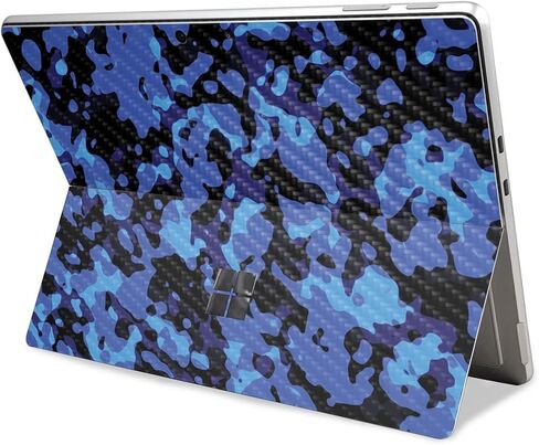 كربون من الألياف اللوحي الجلد متوافق مع Microsoft Surface Pro 11 (2024) - الأزرق Camo Camo - Premium 3M Vinyl Wrap Decal Cover - من السهل تطبيق | مصنوع في الولايات المتحدة الأمريكية من قبل Mayyskins in Saudi Arabia
