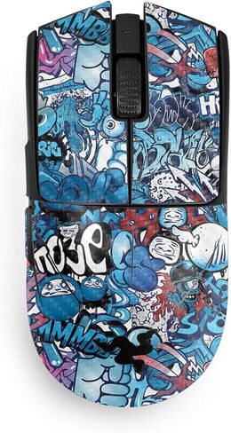 Carbon Fiber Mouse Skin Compatible with Razer Viper V3 Pro - Blue Meanies - Premium 3M Vinyl Protective Wrap Decal Cover - Easy to Apply | Crafted in The USA by MightySkins in Saudi Arabia