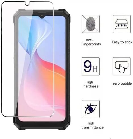 Case for Blackview BV6200/BV6200 Pro Phone case with Tempered Glass Screen Protector,Silicone Soft Flexible Bumper Shockproof TPU Protective Cover-Clear in Saudi Arabia