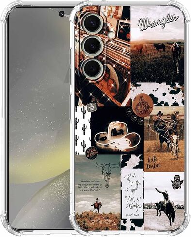عتيقة رعاة البقر الجمالية وايلد ويست لايف كولاج ، عصرية بارد ناعم ناعم الوفير لصالح Galaxy S23+ in Kuwait