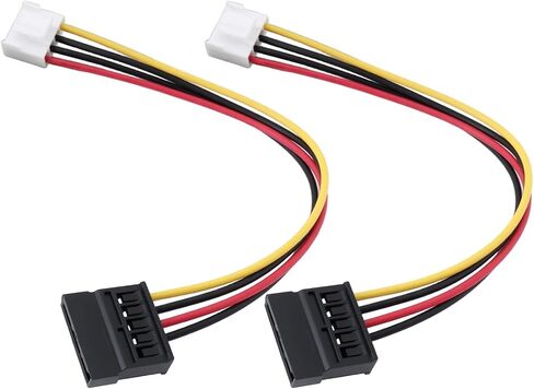 2pcs 4 دبوس إلى كابل محول طاقة محرك الأقراص الصلبة Sata متوافق مع Hikvision Video Recorder 20cm in Kuwait