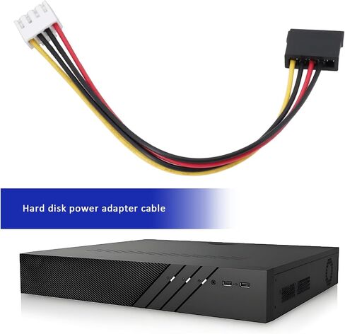2pcs 4 دبوس إلى كابل محول طاقة محرك الأقراص الصلبة Sata متوافق مع Hikvision Video Recorder 20cm in Kuwait