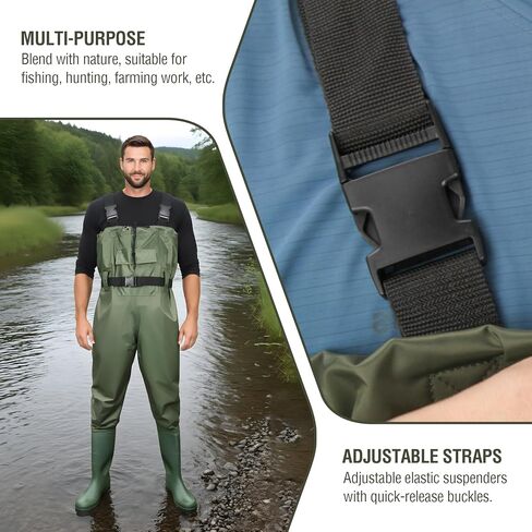 Bootfoot Chest Waders for Men Waterproof in Saudi Arabia